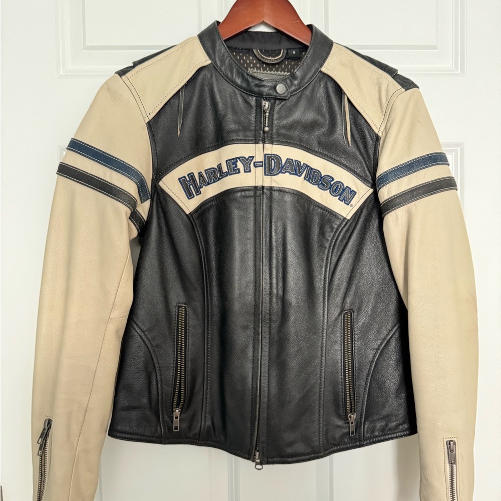 Harley-Davidson Miss Enthusiast Distressed Leather Jacket